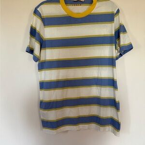 Marni Yellow, Blue & White Colorblock Crewneck Tee